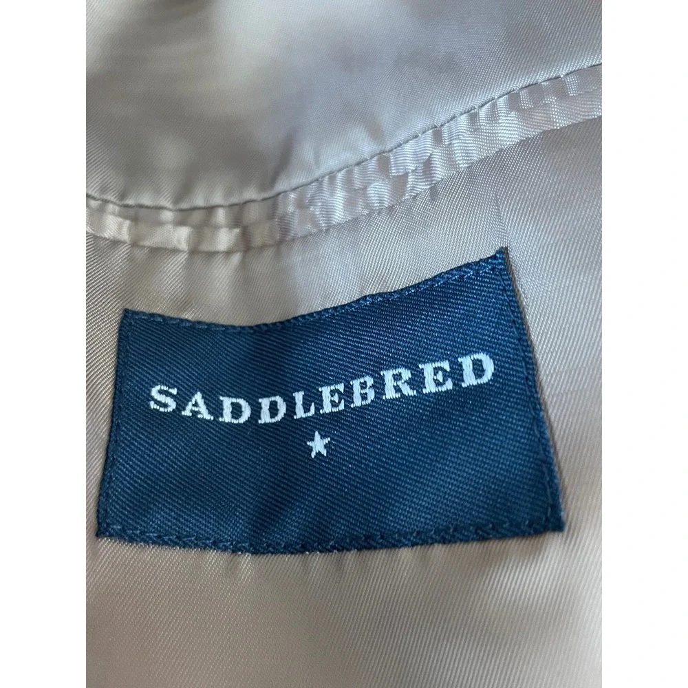 Saddlebred Mens Blazer‎ 46L Corduroy Tan Brown Two Button Sport Coat Preppy